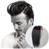 LXUE Extension per capelli umani con due clip in Quiff all'indietro per gli uomini, 32 cm