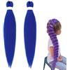 Generic Extension per capelli viola lunghe, trecce sintetiche viola da 66 cm pre-stirate per costumi di Halloween, cosplay, feste in scena