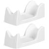 FUOYLOO Supporto per Manipolo Levigatrice Elettrica per Unghie 2 Pezzi in Pvc Bianco senza Odore per Manicurist Salone Unghie Desktop Accessorio Manicure Colore Casuale