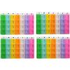 INTE Porta Pillole Settimanale, Contenitore per Pillole con 7 Giorni, Ogni Giorno con Scomparti per Mattino, Pomeriggio, Sera, Notte, Promemoria per Pillole 28 Scomparti (4 Pack, Colorati e Trasparenti)
