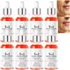 JASUBAI Siero viso anti-età 5 in 1, siero rassodante ai peptidi per rughe profonde, effetto lifting e rassodante, siero antirughe, essenza idratante e rimpolpante per viso e, riduce le linee sottili (8PCA)