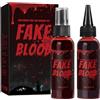 Generico Sangue Finto Realistico - Sangue Finto Liquido Realistico Per Halloween 60ml,Liquido Trucco Multiuso per Party Cinema Fotografia Cosplay Casa Horror Palco