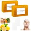 Bpoeee Turmeric Soap Bar, Honey Glow Lemon Turmeric Kojic Acid Soap Bar, Turmeric and Kojic Soap Bar, Turmeric Soap for Face and Body, Skin Care Soap for All Skin Types (2,Zenzero)