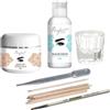 Generico Kit per Colorazione Hennè per Sopracciglia, Polvere Hennè, Olio di Cocco, Pennelli, Vasetto Miscelatore, Contagocce, Bastoncini D'Arancio (MARRONE)