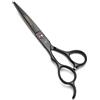 JIESENYU - Forbici da parrucchiere in acciaio 440C da 15,2 cm, forbici da parrucchiere per uso domestico, con diamanti, colore nero e rosa