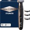 King C. Gillette Style Master, regolabarba e rasoio elettrico con una lama 4D, rasoio elettrico da uomo con 3 pettini