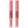 NYX Professional Makeup Shine Loud Rossetto Tonalità Cash Flow No Transfer Ultra-Pigmentato Gloss Brillante Lunga Tenuta 16h Finish Lucido Colore Intenso Formula con Oli Nutrienti - 2 Rossetti