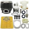 UYTGFO Adatto for motosega HUSQVARNA 61 268 272 272XP con vite di montaggio, anello perno pistone, anello elastico, kit viti cilindro pistone BIG BORE 52MM