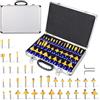 Platinumedge - Set di 35 punte per fresa, gambo da 1/4, custodia in alluminio