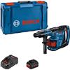 Bosch Professional 18V System Martello perfor. a batteria BITURBO GBH 18V-40 C (incl. 2 ProCORE18V 8.0.Ah, caricabatt. rapido GAL 1880 CV, panno, tub.di grasso, impugn.suppl., 1 XL-BOXX)