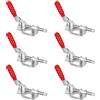 POWERTEC 6PK Toggle Clamp, 300lbs Holding Capacity, 302F Quick Release Push/Pull Clamp for Woodworking Jigs and Fixtures, Pocket Hole Jigs, Welding, CNC (20304-P6)