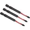 Sealey Pozi #1 Impact Power Tool Bits 75mm - 3pc