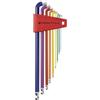 PB Swiss Tools PB 2212LH-10 RB Ballend hex wrench set long stubby tip rainbow by PB Swiss