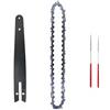 ZHaotn Set di mini motoseghe in acciaio da 8 pollici, catene semi-scalpello con passo da 1/4, 47 maglie di trasmissione, catene da 0,043, parti for il taglio del legno for seghe elettriche