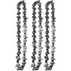 BUYTUS Lama for motosega da 4 pollici Catene e barra di guida Mini catene in acciaio for sega elettrica Strumento Accessorio for Sostituzione Taglio del legno(3pcs 4-inch Chain)