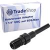 Trade-Shop Set di punte per trapano SDS-Max su 1 1/4 UNC filettato perni per corone diamantate corone a corone/martello perforatore di ricambio