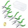 SPEEDWOX mini pinze strumento diagonale di precisione, pezzi 6 pinza a becchi lunghi ago naso piatto naso Bent nose pinze a becco tondo micro fine pinze per fare gioielli perline hobby Wire Craft
