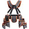 Generisch Cintura da carpentiere, pratica cintura per attrezzi - Pantaloni da lavoro regolabili con bretelle e 19 tasche per impianti elettrici sanitari