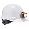Ergodyne Casco rigido con luce, stile cappello, sospensione a cricchetto, classe E, Ergodyne Skullerz 8970LED, bianco