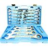US PRO Set di chiavi combinate a cricchetto metriche da 8-32 mm, 17 pezzi, 3236