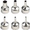 Sawhamale 6 ugelli ad aria calda da 22 mm per stazione di saldatura serie 858D+ 8586 858 con punte in acciaio inox resistenti al calore da 3 mm, 4 mm, 5 mm, 6 mm, 8 mm, 12 mm