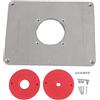 shenruifa Piastra per Inserimento Tavolo Fresa, Piastra per Inserimento, 300 Mm X 235 Mm X 9,5 Mm Piastra per Inserimento Tavolo Router Fai da Te e Anello di Inserimento per Lavorazione