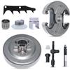 VBHGUYC Kit tamburo frizione for motosega 7T adatto for 445 445E 450 450E con ingranaggio a vite senza fine, olio, strumento di rimozione e vite tenditrice
