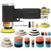 BINGNU Levigatrice orbitale pneumatica Air Grinder 125mm / 150mm Lucidatura eccentrica sottovuoto rettificatrice Utensili pneumatici per lucidatura(Mini Sander)