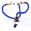NINMORTH Saldatura Helping Hands Terza mano con 3 clip flessibili con punta in silicone staffa girevole 30 cm bracci