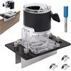 Generic Staffa per del router, base 2 in 1 per la lavorazione del legno, staffa di fissaggio invisibile, strumento per fresatrice per legno, connettore a vite per armadietti | Supporto Multifunzione Per Incastri Porte Armadio Pannelli Arredo Mobili