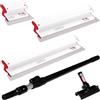 LEVEL5 5-441C 5-441C - Set di lame per scrematura per cartongesso, lame da 25,4 e 81 cm, manico di estensione da 94,5 a 160 cm, corpo composito e lama in acciaio inox, per levigare pareti e soffitti