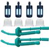 DUANXY Fuel Line 4140 358 7702 Filtro carburante Primer Lampadina per Stihl FS38 FS45 FS46 FS55 KM55 HL45 FS110 FS130 Trimmer Weed Eater Kit Tune Up