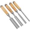 ACTINPANT 4 Pezzi Semicerchio Bordo Interno Scalpello for Intaglio Del Legno Lavorazione Sgorbia Utensili Manuali Set for Falegname/hobbisti/fai Da Te Personale(Flat Chisel)