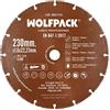 WOLFPACK Disco da taglio legno/plastica Ø 230 mm. Filo in carburo di tungsteno