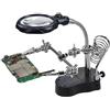 YDuupxe Stazione di Saldatura Helping Hands, Lente D'ingrandimento 10X con Luce Regolabile, Strumento di Saldatura per Terza Mano, con 4 Bracci Magnetici per Supporto PCB, per,