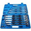 US PRO Set di chiavi a cricchetto extra lunghe a doppio anello, 10 pezzi, 8-19 mm 3224