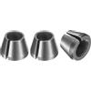 QUARKZMAN 2 Pezzi Adattatore Collet 6 Mm Acciaio Al Carbonio Di Precisione Piccolo Router Manicotto Di Riduzione Collet Utensile Alderino Router Adattatore Di Conversione Mandrino Nero
