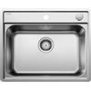 Blanco, LEMIS 6-IF - Lavello da cucina in acciaio inox per basi di lavello con larghezza di 60 cm - Bordo piatto IF, senza gocciolatoio - 525109