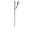 hansgrohe Raindance Select S Set doccia 120 3 getti EcoSmart 9 l/min con asta doccia 90 cm e portasapone, cromo, 27649000