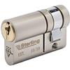 Sterling ESD1150 Int Ext singolo TS007 3 stelle approvato dalla polizia Secured by Design, cilindro per porta a metà Euro, doppia finitura in ottone e nichel satinato, 11 mm interno x 50 mm esterno