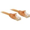 Lindy Cavo di collegamento Rete RJ45 LINDY CAT 6 U/UTP 0.5 m Arancione con protezione [48106]
