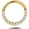 NovaNavel Piercing orecchio/naso/bocca scintilla bianco in oro
