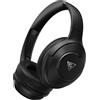 DOQAUS Cuffie DOQAUS in nero Wireless con Bluetooth, fino a 70 ore di riproduzione