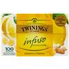 Ducomi Twinings Infusi - Zenzero e Limone - Infuso 100% Naturale formato dalla Briosità del Limone e dalle Note Speziate dello Zenzero - Proprietà Benefiche, Gusto Frizzante e Avvolgente (40 Bustine)