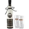 Beylerbeyi RAKI Beylerbeyi | Set di 1 bottiglia di Raki turco 70cl + 2 bicchieri da Raki | Brandy turco aromatizzato all'anice - 100% uva fresca - senza zuccheri aggiunti