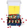 APERI SNACK Aperisnack® - AP18.001.46 Aperibox 20 pezzi Kit Scatola San Valentino per Lui e per Lei, con 4 Birre Gluten Free da 33cl - Snack Salati, Patatine e Birra per Aperitivo Fai da Te