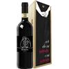 Bottle-Up Regalo San Valentino - Bottiglia Chianti DOCG personalizzata e cassa legno - Idea regalo innamorati, anniversario di fidanzamento e di matrimonio (Innamorati, Mano nella Mano)