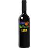 Bottle-Up Bottiglia di Vino IGT Toscana Rosso personalizzato per lui - Idea regalo originale per uomo, festa del Papà, festa del Nonno, nuova nascita, compleanno e Natale. (0,75L, Lettering - Ti voglio bene)