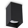 Ideal Lux LOOK SQUARE LAMPADA DA SOFFITTO 1 LUCE ATTACCO GU10 6X10CM NERO