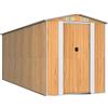 vidaXL Capanno Giardino Marrone Chiaro 192x523x223 cm Acciaio Zincato